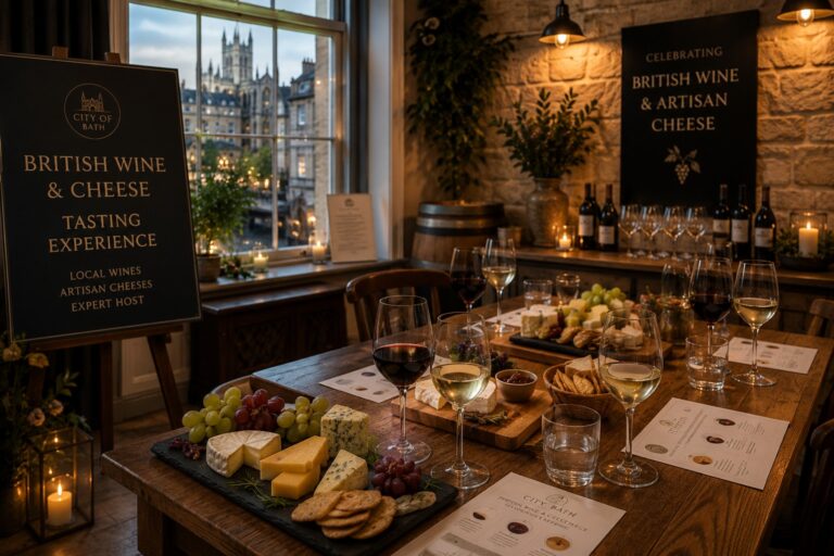 City of Bath: British Wine and Cheese Tasting Experience