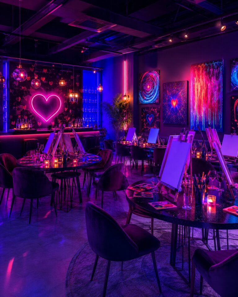 London: Paint and Sip in the Dark with Bottomless Drinks